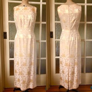 Monsoon long peach silk dress